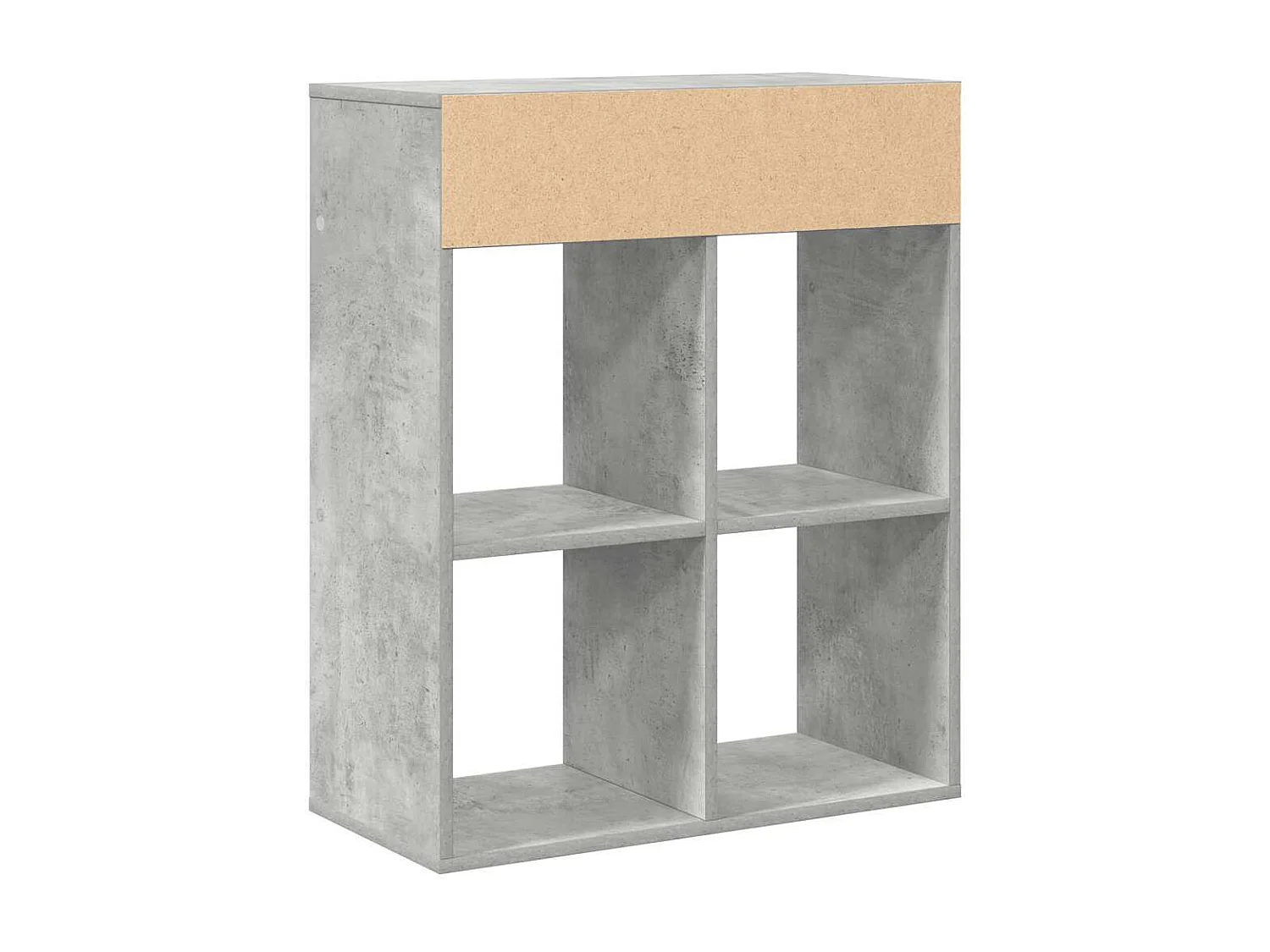 Bibliothèque gris béton 66x31x80 cm bois d’ingénierie
