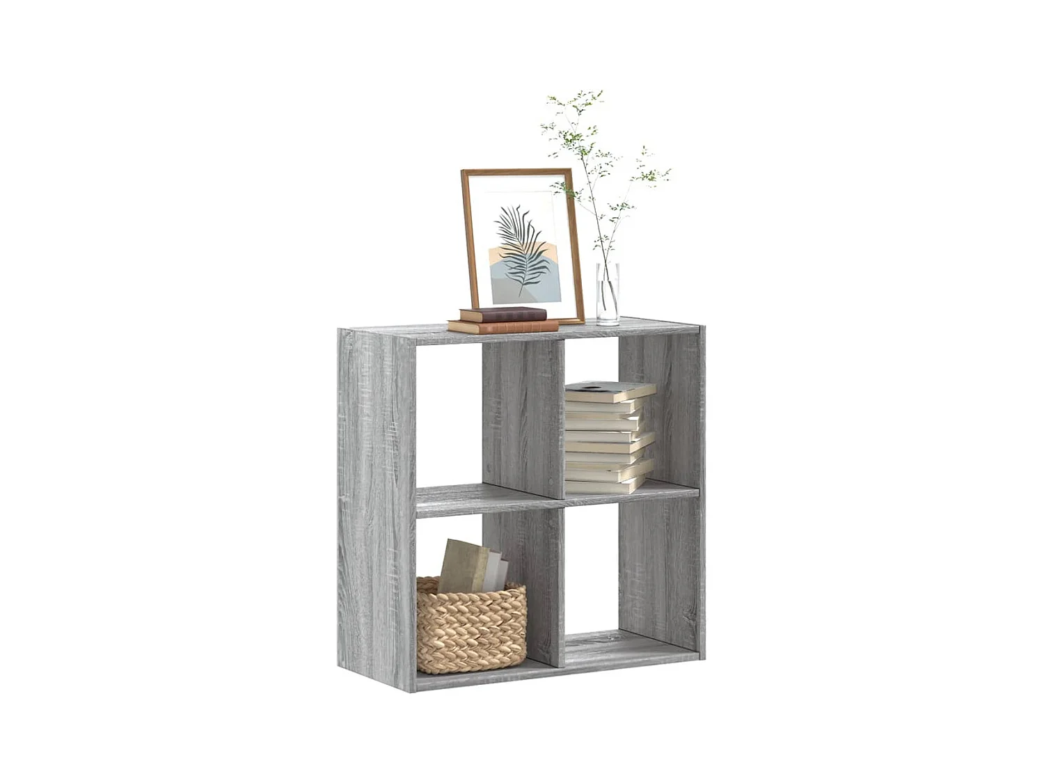 Estantería de madera de ingeniería gris Sonoma 68,5x32x68,5 cm