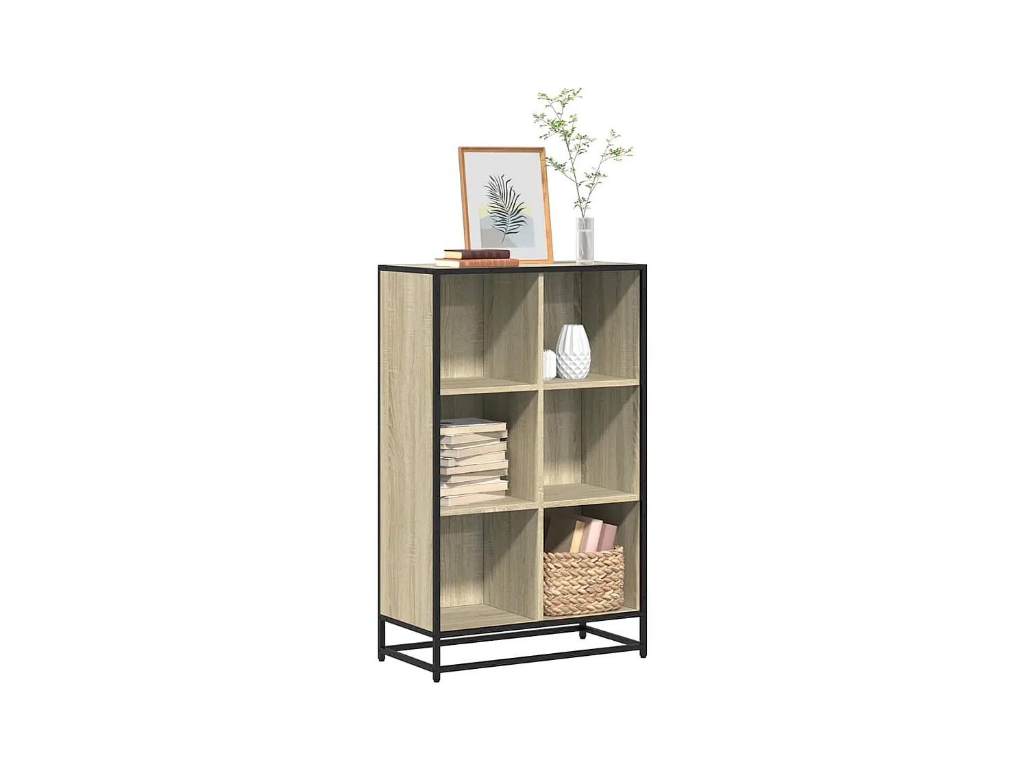 Bibliothèque chêne sonoma 65,5x33x107,5 cm bois d'ingénierie