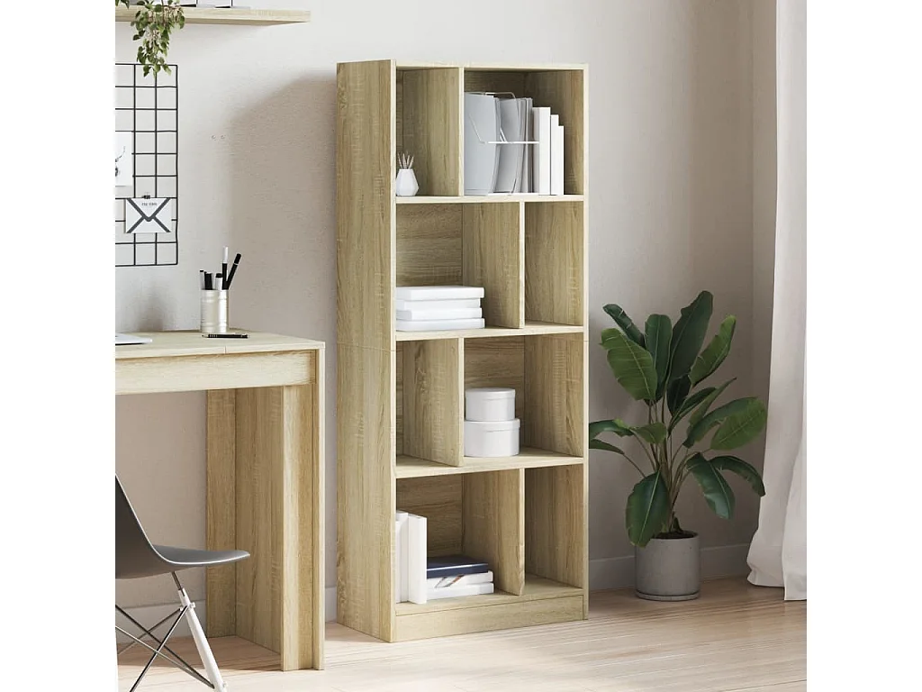 Bibliothèque chêne sonoma 57x28,5x141 cm bois d'ingénierie