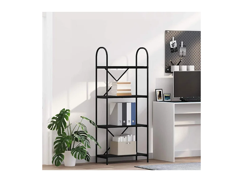 Estante de libros Roble negro 60 x 30 x 146 cm