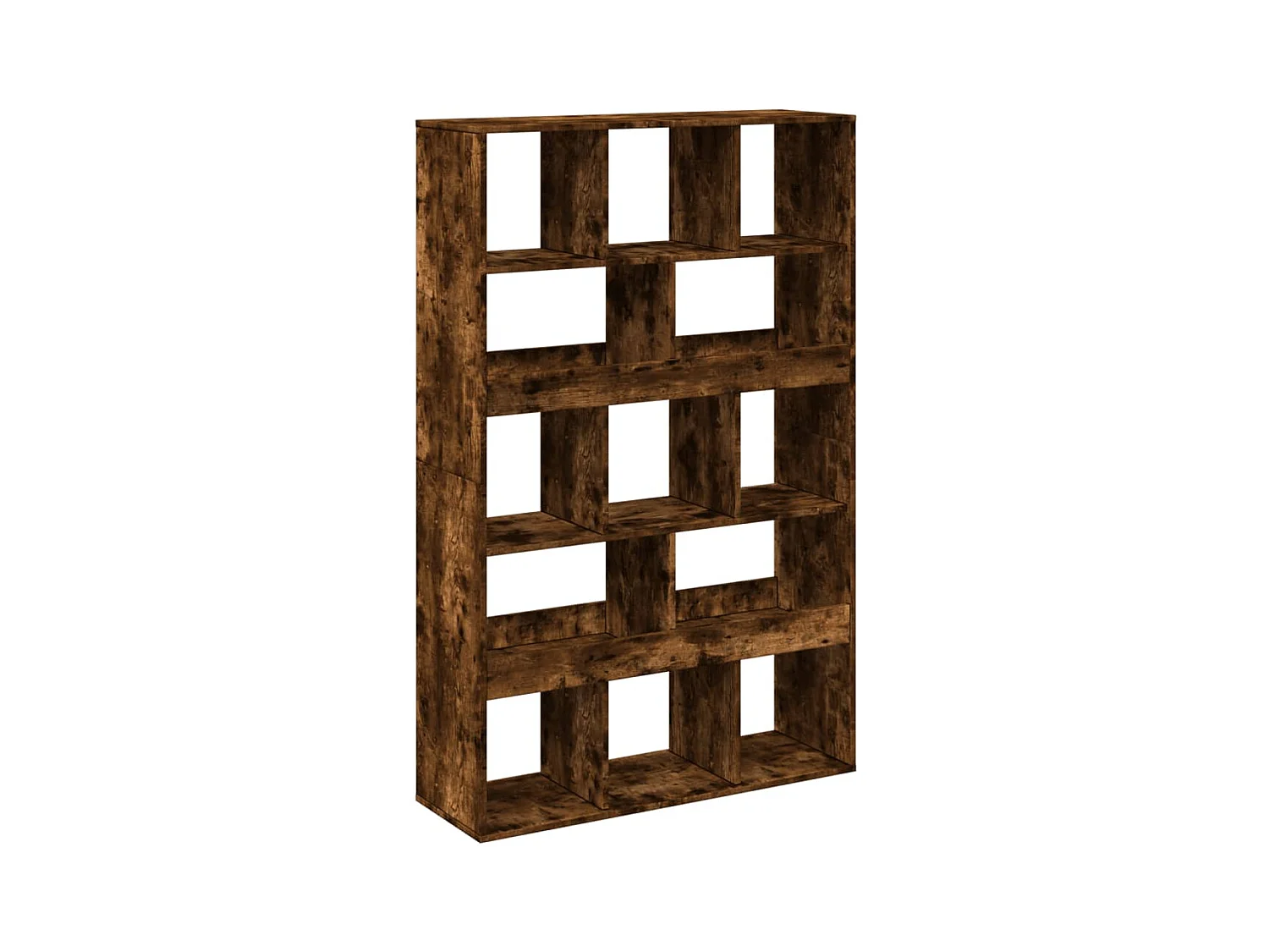 Bibliothèque / Cloison de séparation chêne fumé bois d'ingénierie