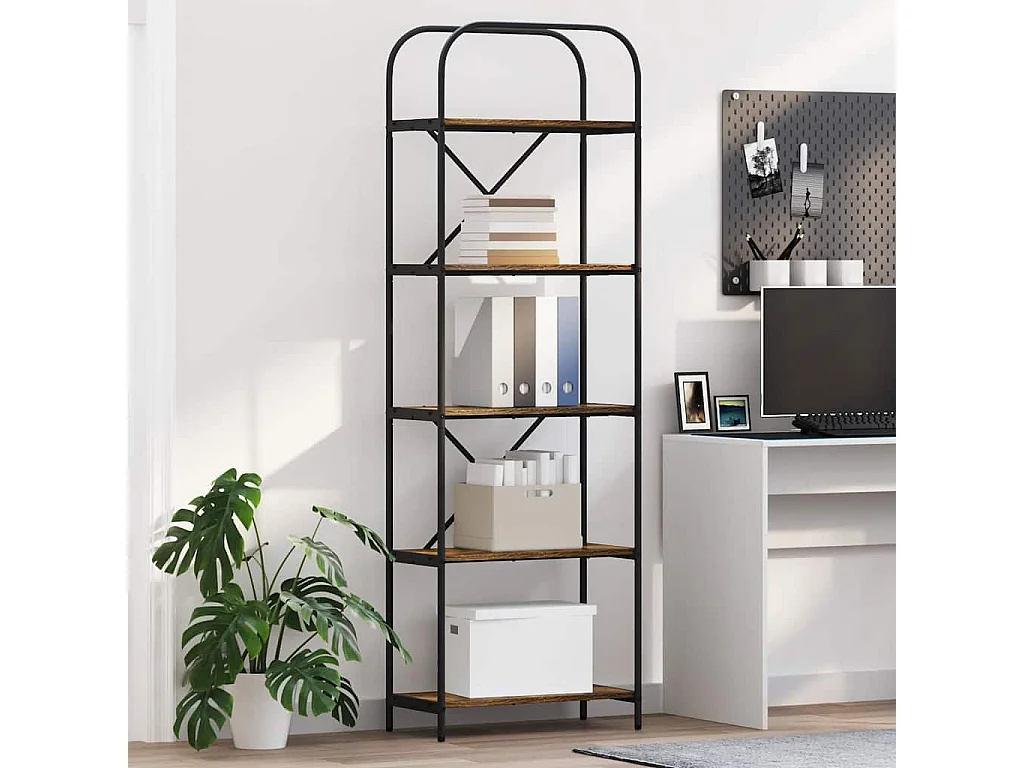 Estante de libros Roble ahumado 60 x 30 x 183 cm