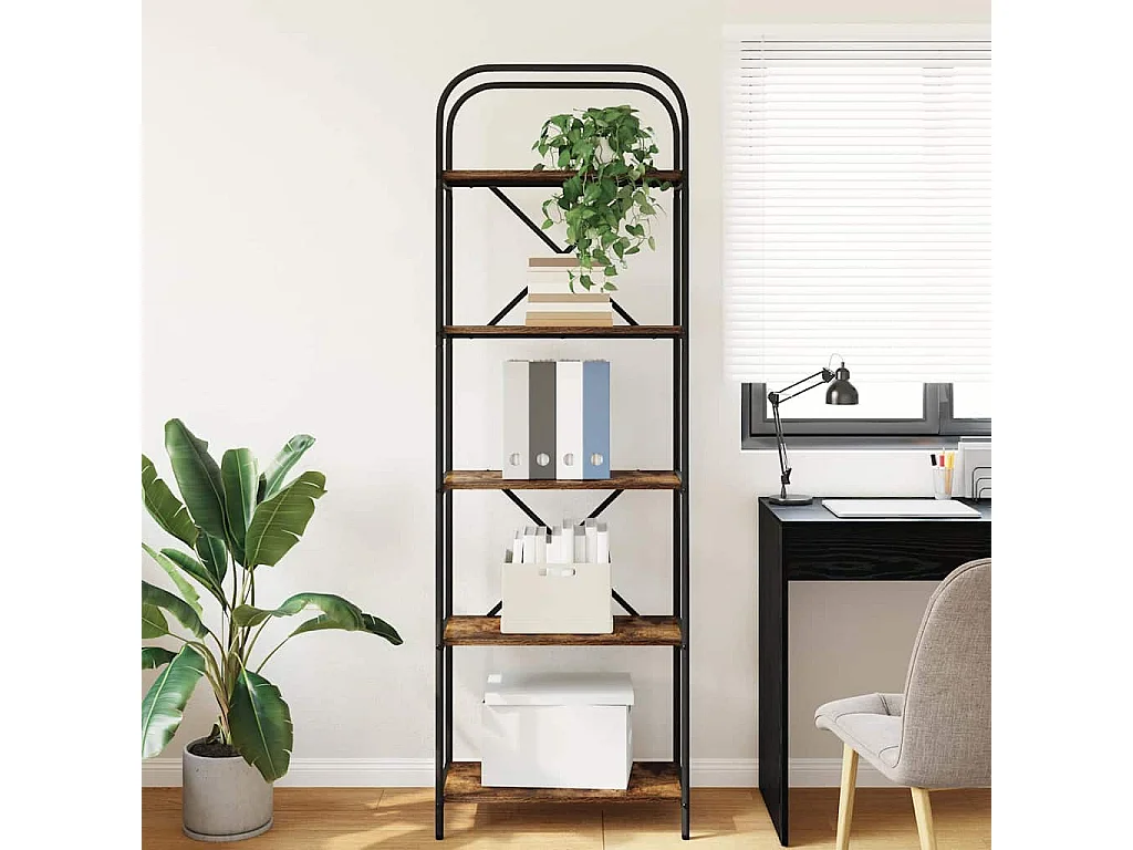 Estante de libros Roble ahumado 60 x 30 x 183 cm