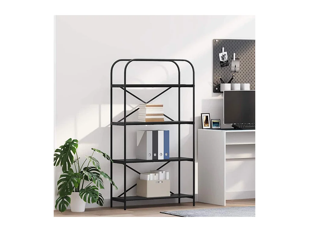 Estante de libros Roble negro 80 x 30 x 146 cm