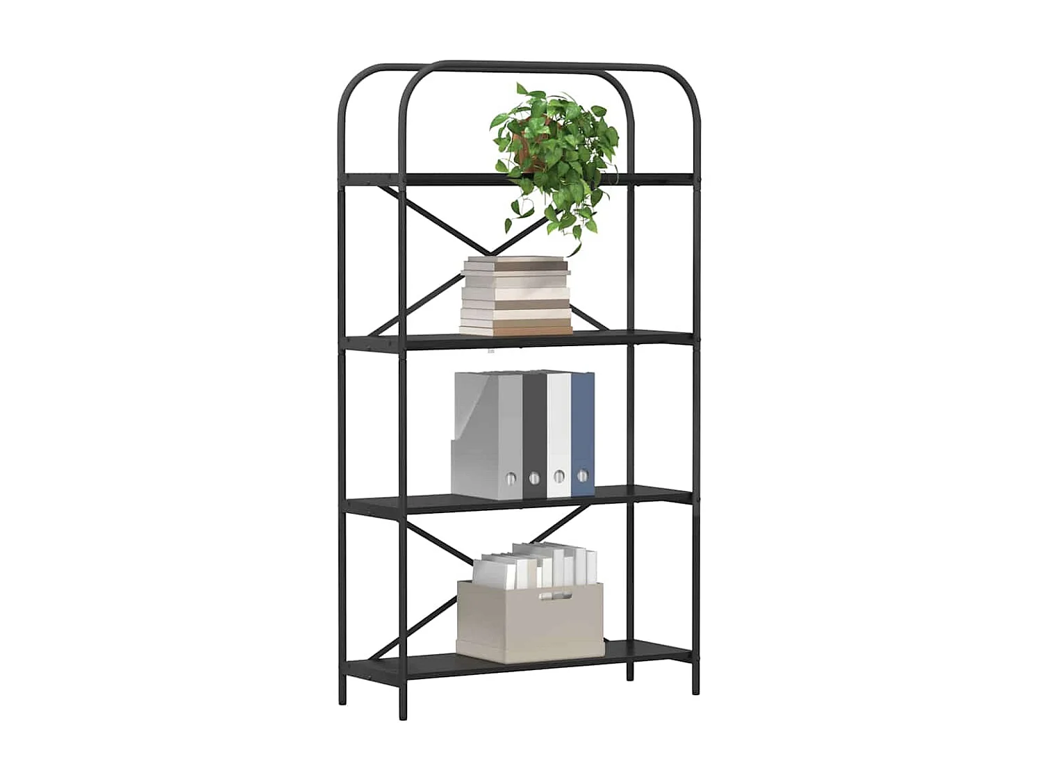 Bibliothèque Chêne noir 80 x 30 x 146 cm Bois d'ingénierie