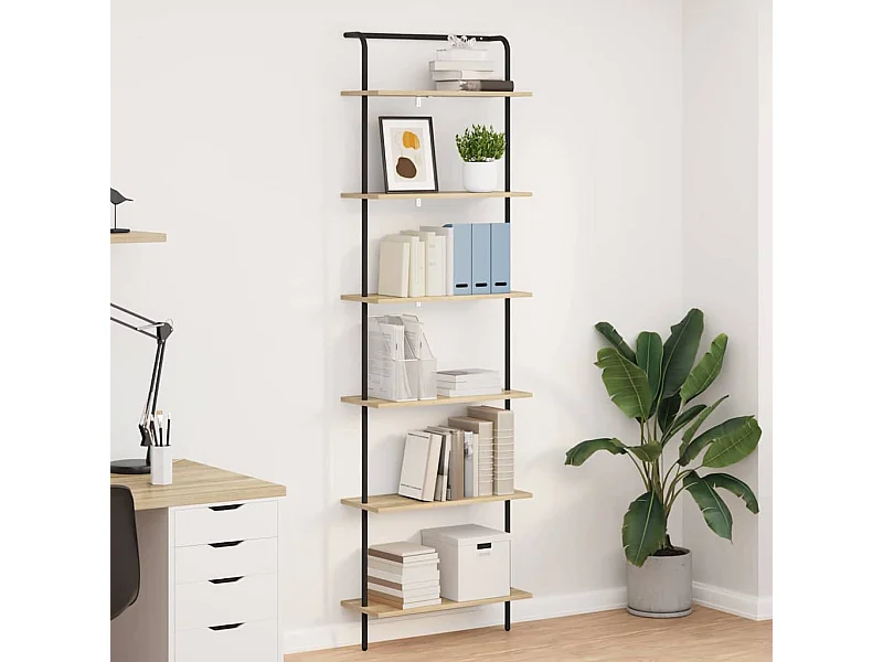 Estante de libros Roble Sonoma 60 x 24 x 203 cm