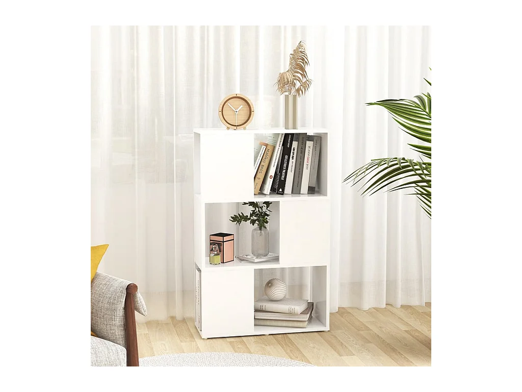 Bibliothèque/Séparateur de pièce Blanc 60x24x94 cm