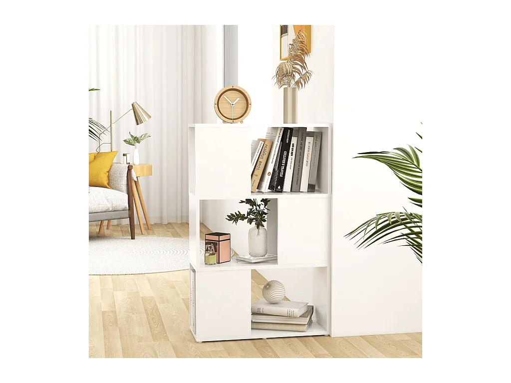 Bibliothèque/Séparateur de pièce Blanc 60x24x94 cm