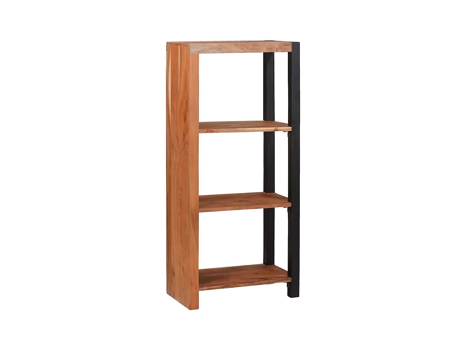 Bibliothèque Marron, Noir 50 x 30 x 110 cm Bois d'Acacia Massif