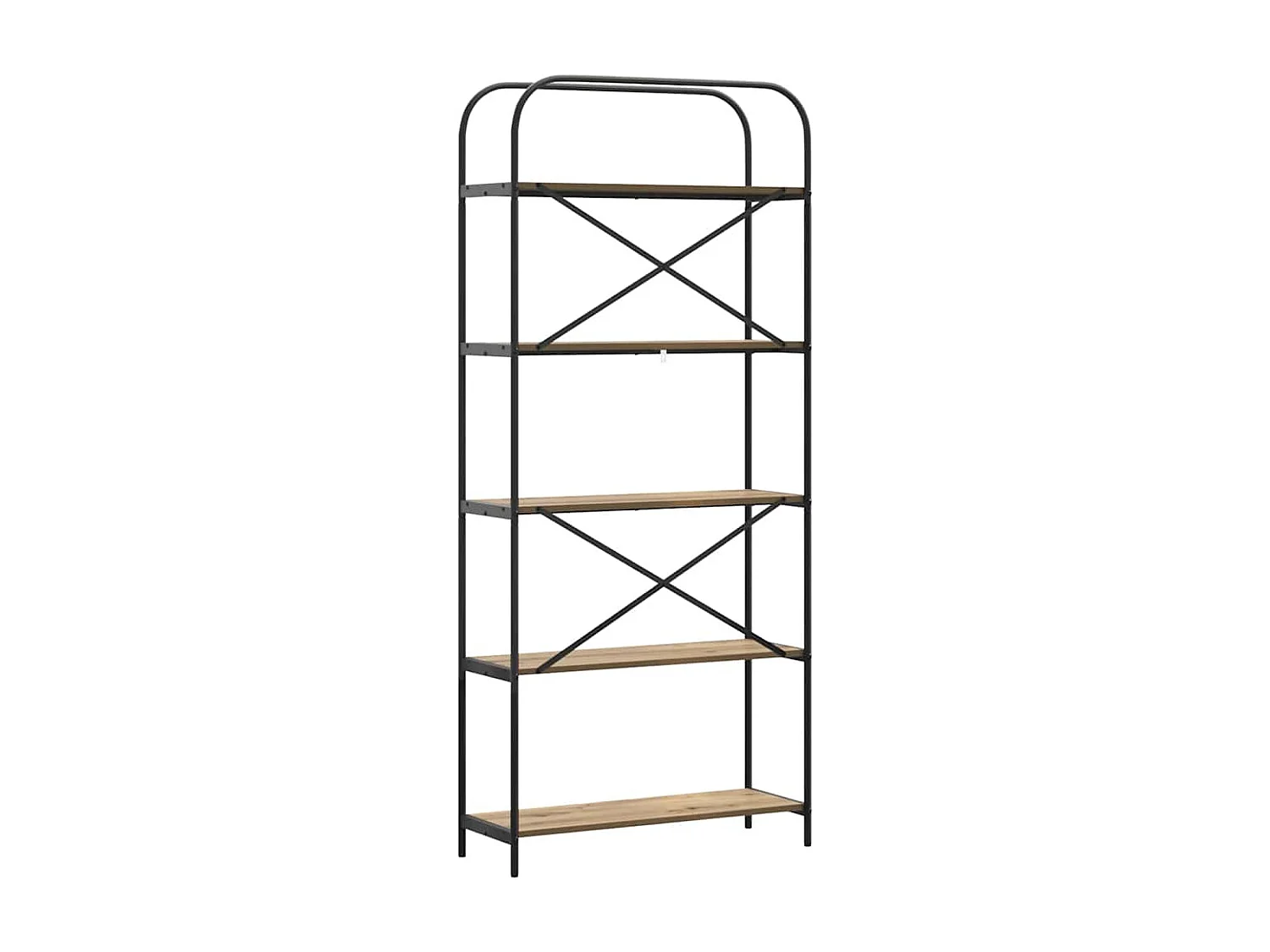 Bibliothèque chêne artisanal 80 x 30 x 183 cm Bois d'ingénierie