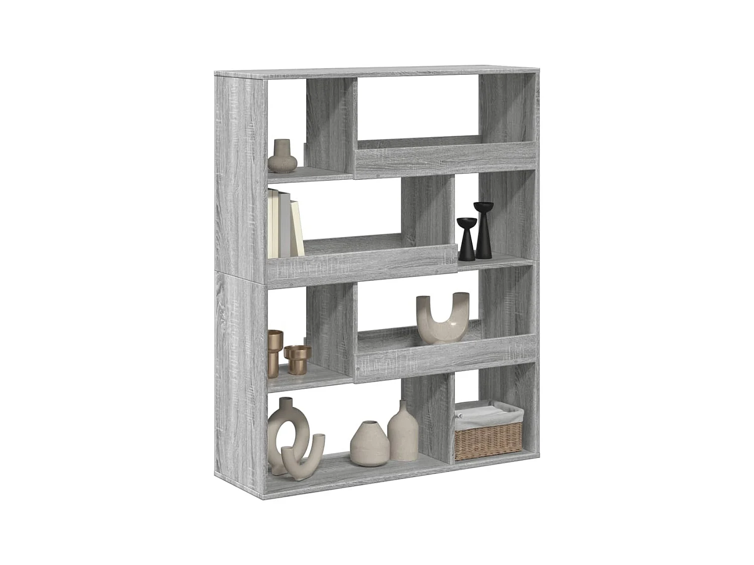 Bibliothèque / Cloison de séparation sonoma gris bois d'ingénierie