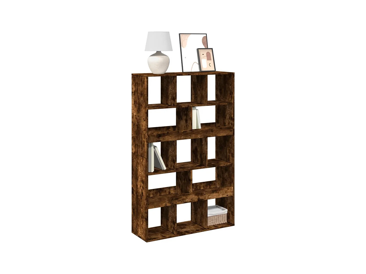 Estantería madera de ingeniería roble ahumado 100x33x156,5 cm