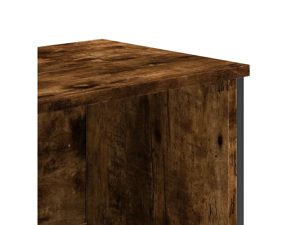 Bibliothèque chêne fumé 80x31x169 cm bois d'ingénierie