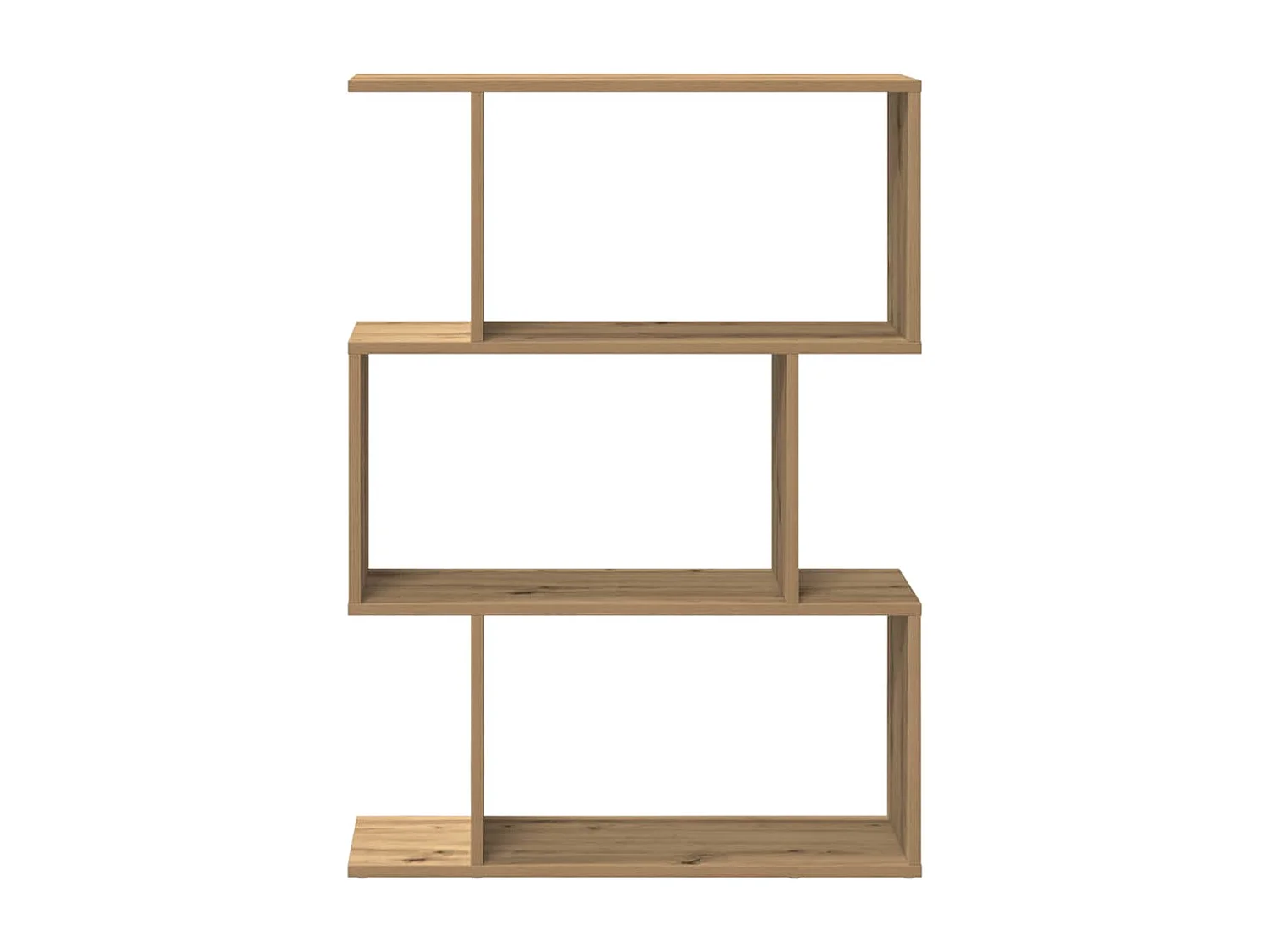 Bibliothèque séparatrice de pièce à 3 niveaux chêne artisanal