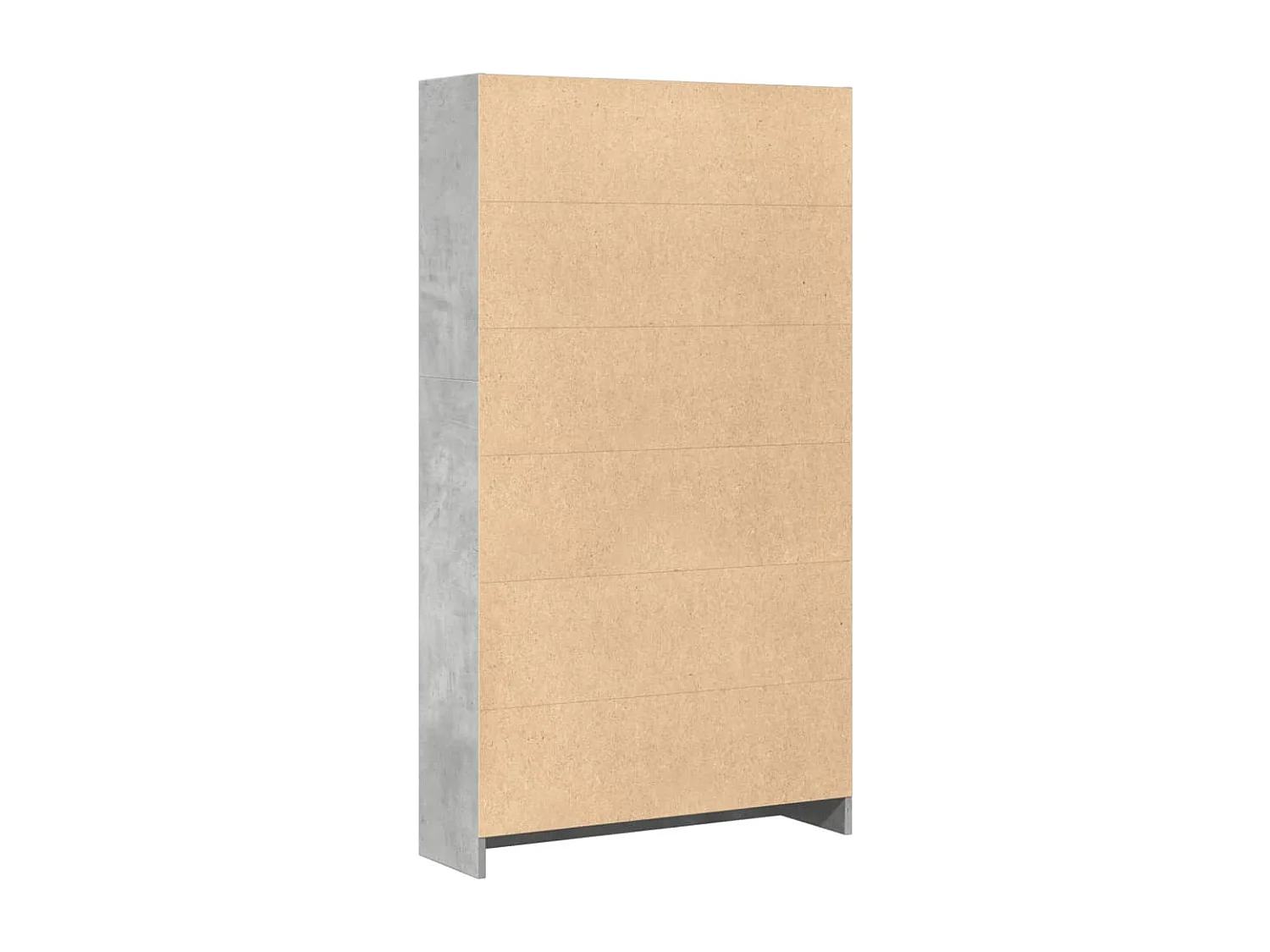 Bibliothèque gris béton 80x24x143 cm bois d'ingénierie