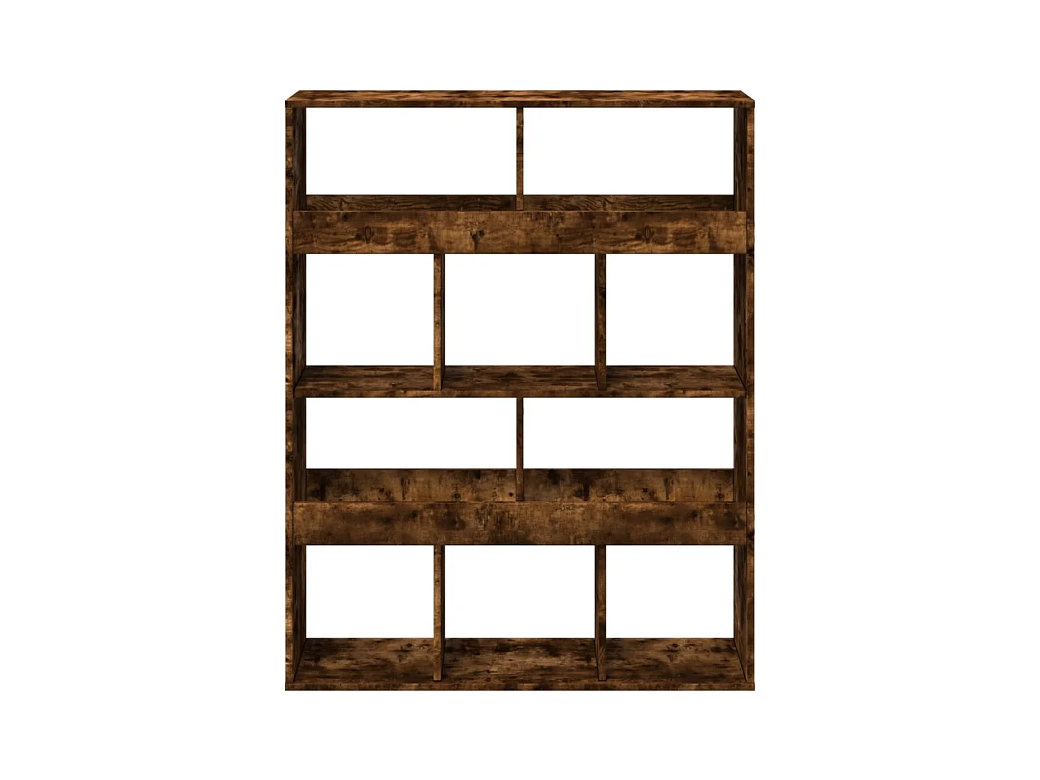 Bibliothèque chêne fumé 100x33x125,5 cm bois d'ingénierie