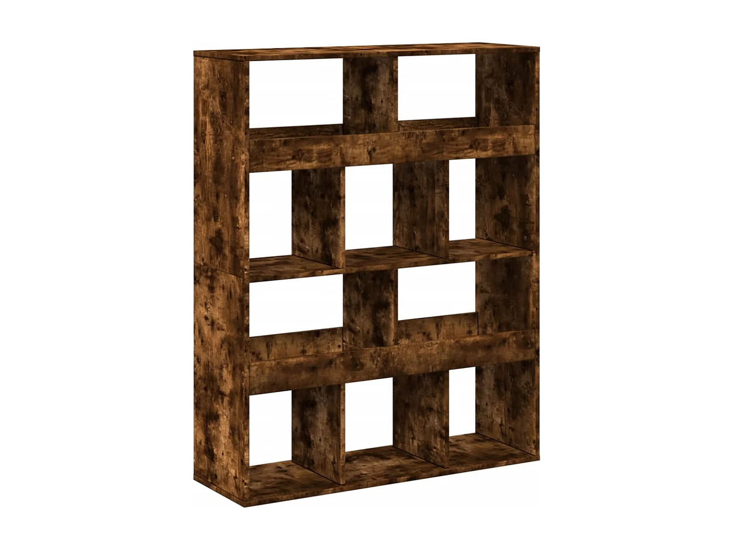 Bibliothèque chêne fumé 100x33x125,5 cm bois d'ingénierie