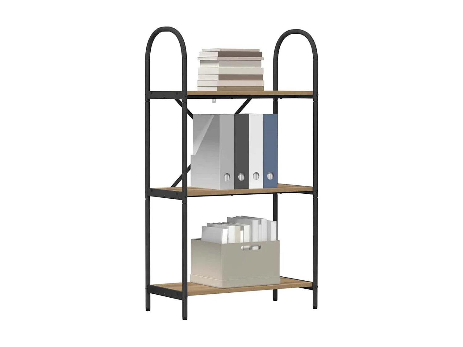 Bibliothèque chêne artisanal 60 x 30 x 109 cm Bois d'ingénierie