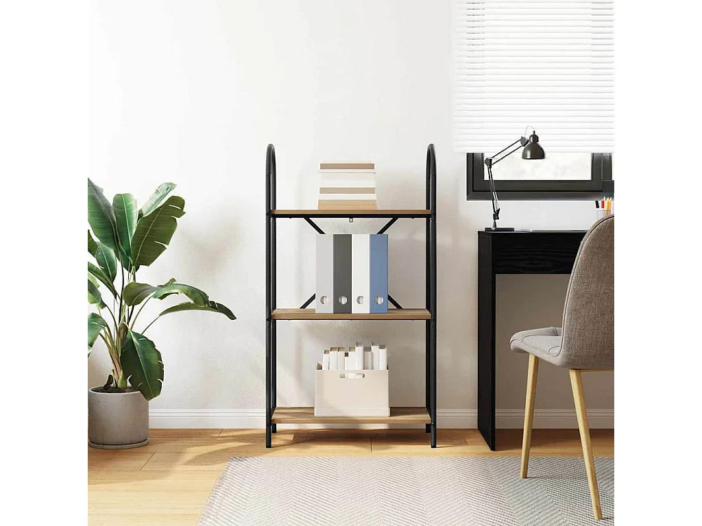 Bibliothèque chêne artisanal 60 x 30 x 109 cm Bois d'ingénierie