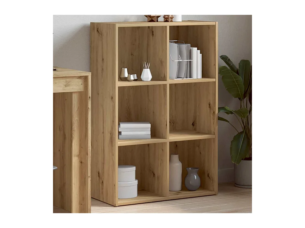 Bibliothèque/Buffet chêne artisanal 66x30x98 cm bois ingénierie