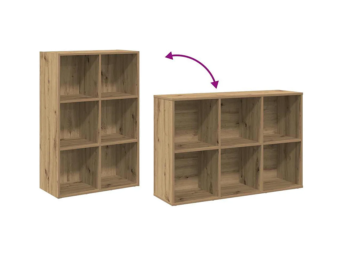 Bibliothèque/Buffet chêne artisanal 66x30x98 cm bois ingénierie