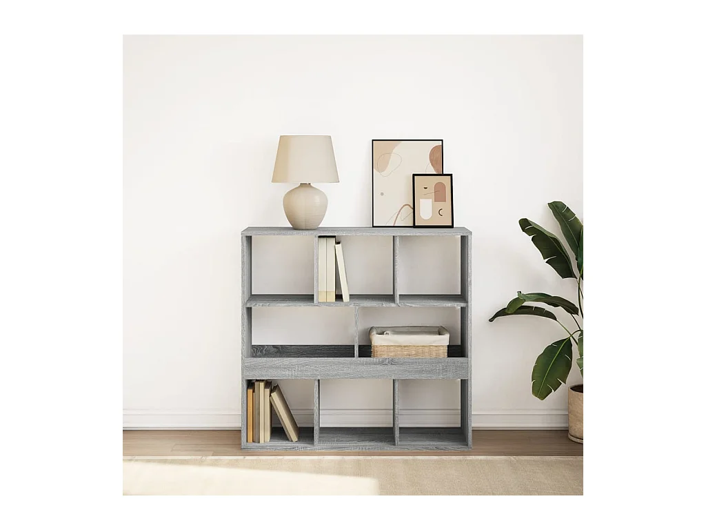 Bibliothèque/Séparateur de pièce sonoma gris 100x33x94,5 cm