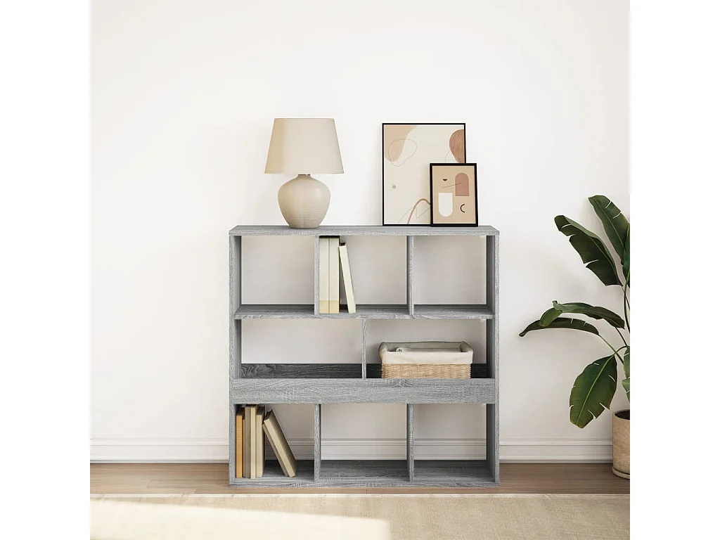 Bibliothèque/Séparateur de pièce sonoma gris 100x33x94,5 cm
