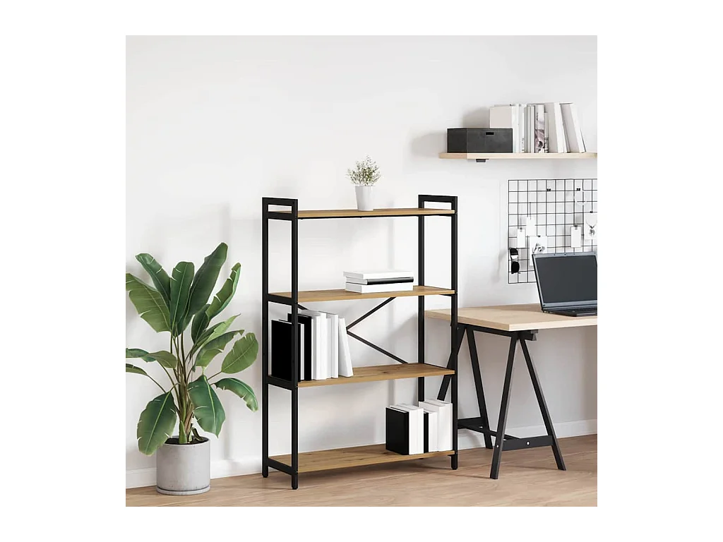 Bibliothèque chêne artisanal 80 x 30 x 118 cm Bois d'ingénierie