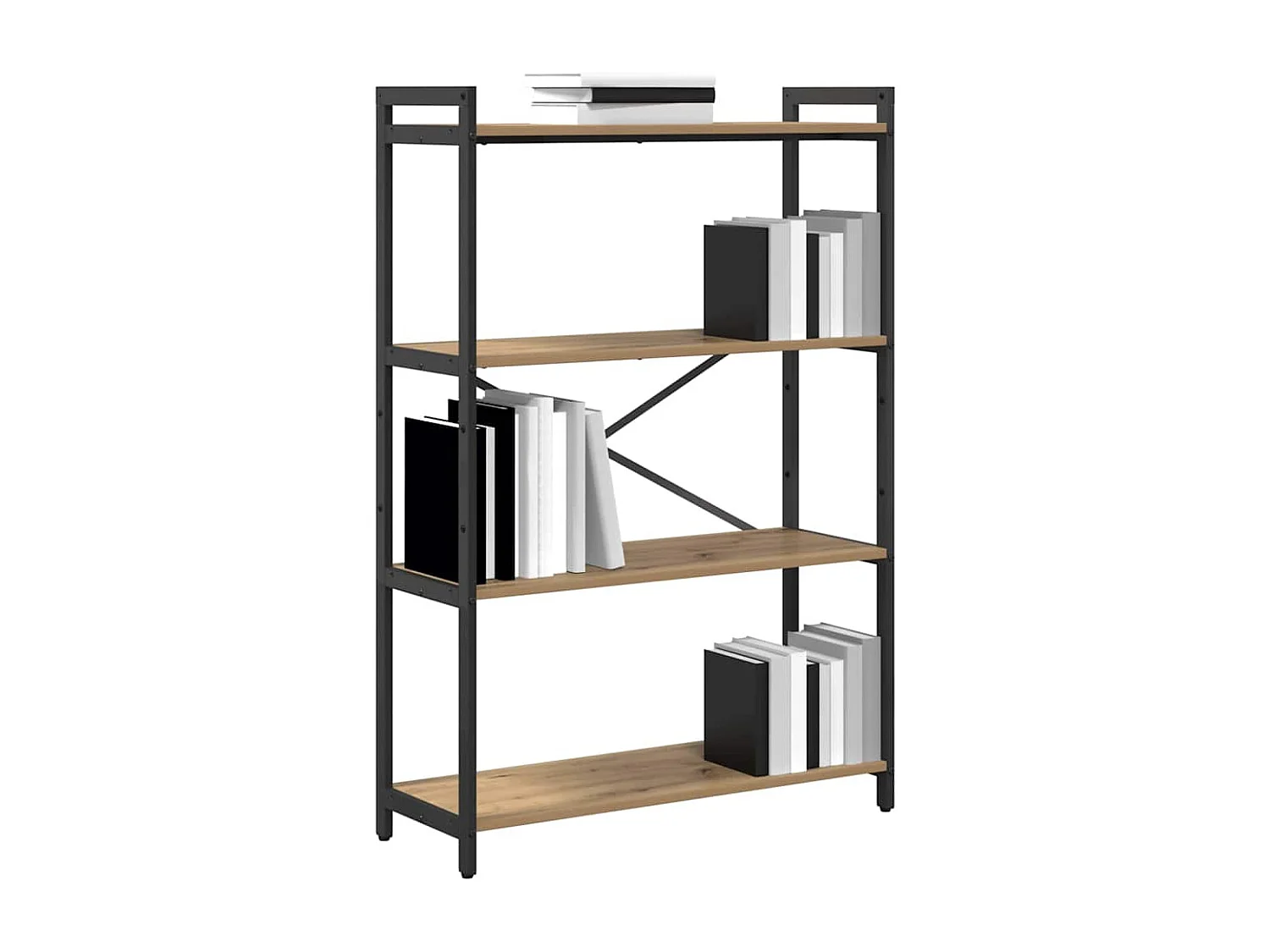 Bibliothèque chêne artisanal 80 x 30 x 118 cm Bois d'ingénierie