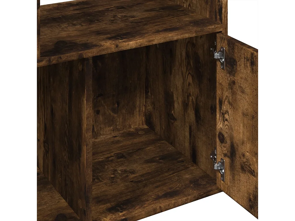 Bibliothèque chêne fumé 70x36x189 cm bois d'ingénierie