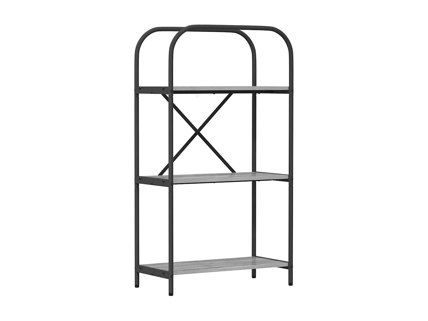 Bibliothèque Sonoma gris 60 x 30 x 109 cm Bois d'ingénierie