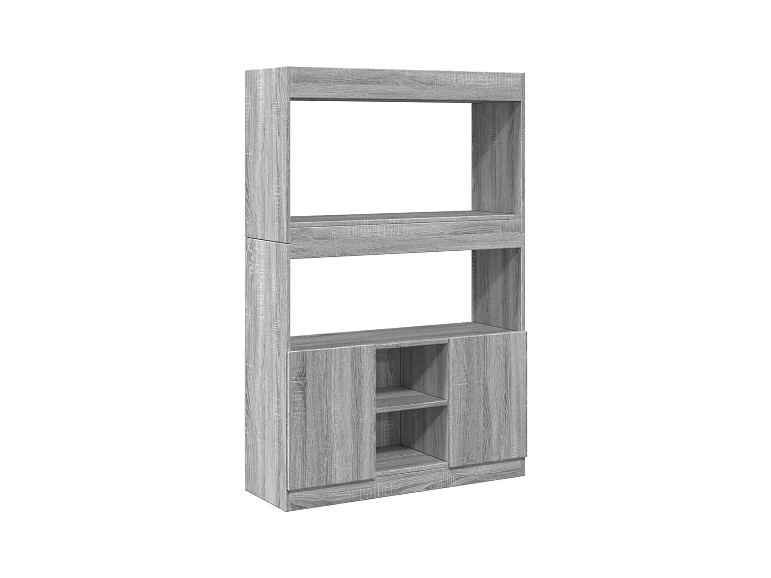 Bibliothèque sonoma gris 92x33x140 cm bois d'ingénierie