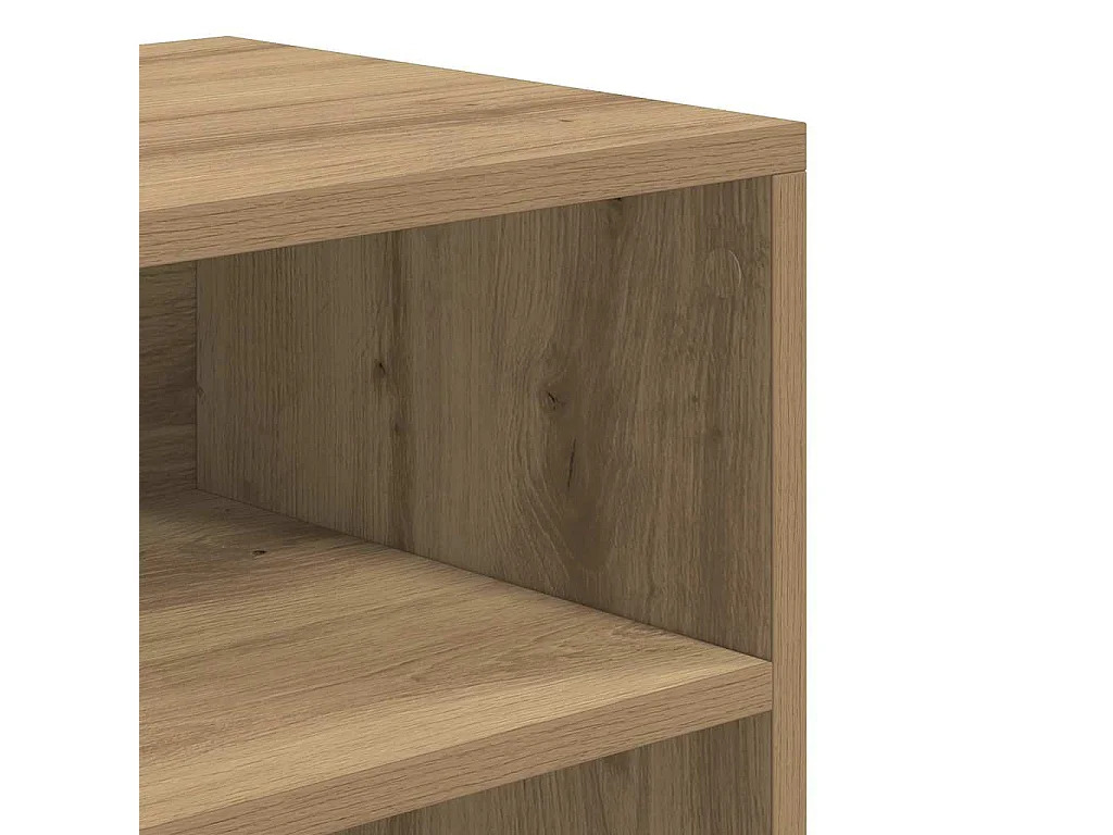 Bibliothèque chêne artisanal 60x30x71,5 cm bois d'ingénierie