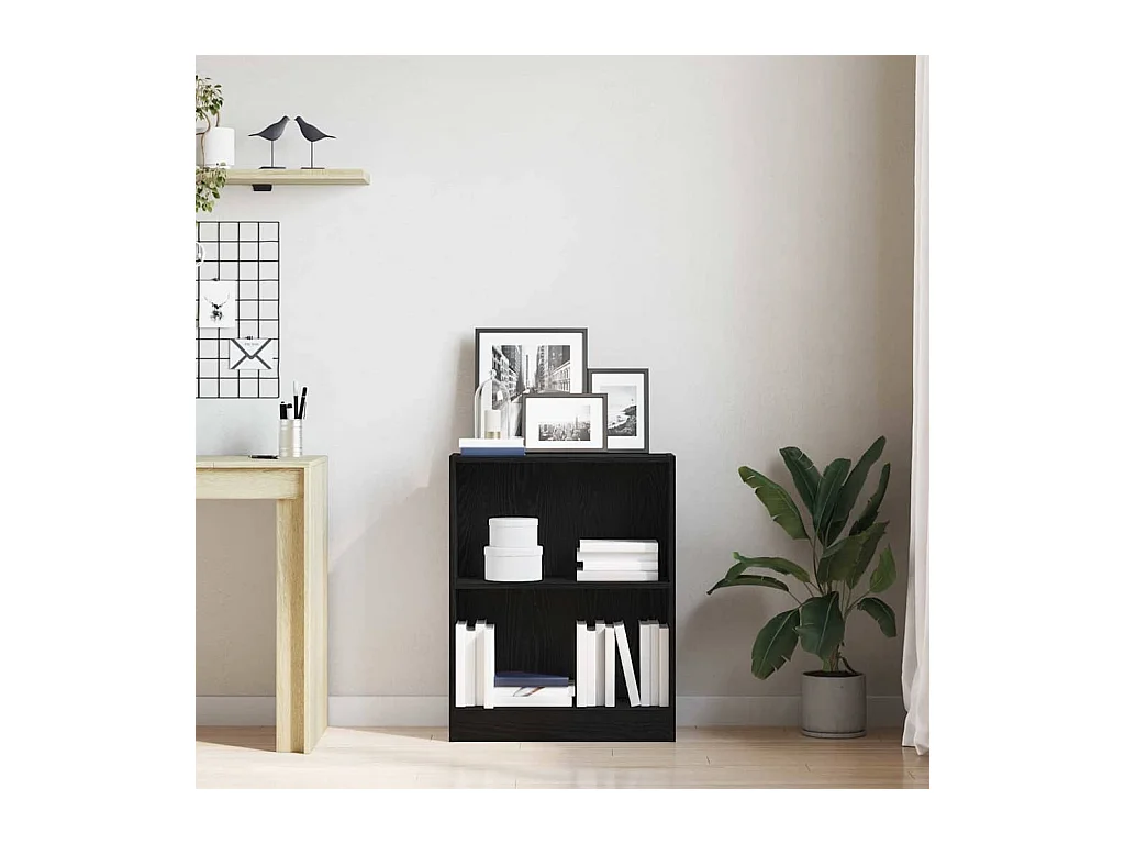 Meuble de bibliothèque Noir 60 x 24 x 76 cm Bois d'ingénierie
