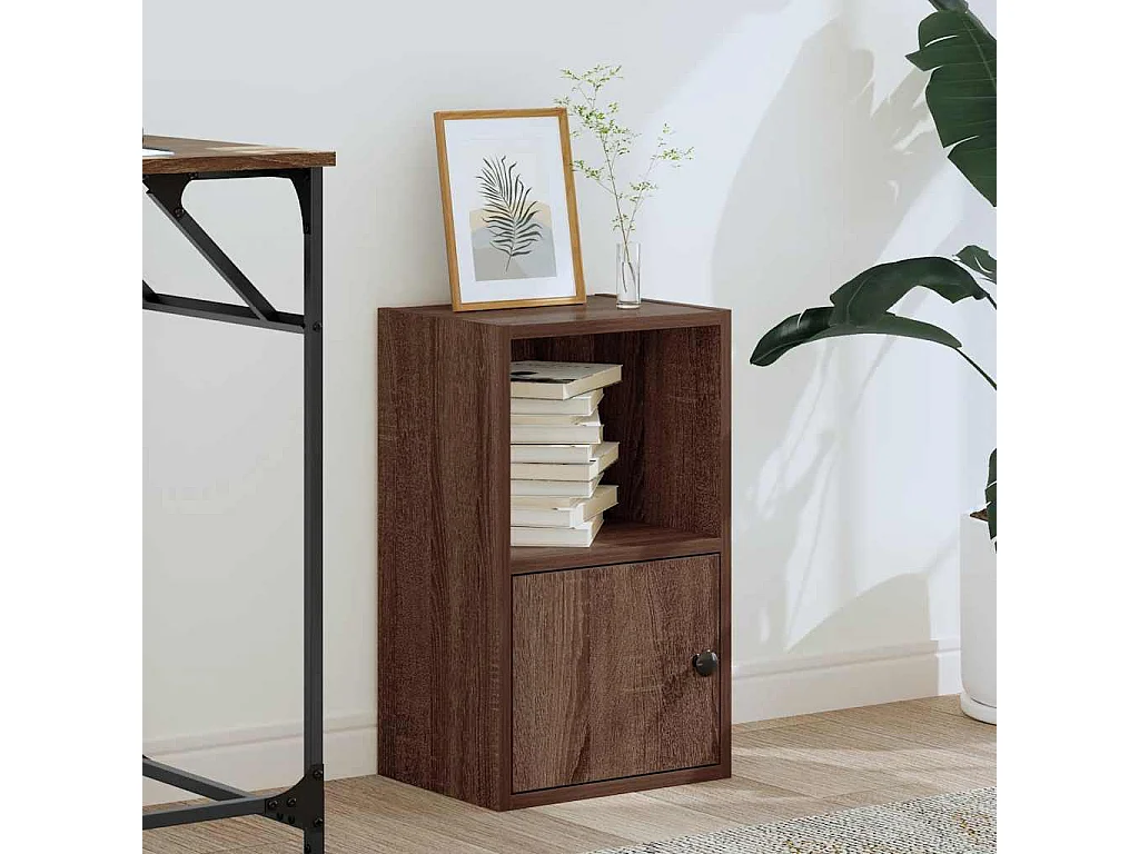 Bibliothèque chêne marron 31x24x52 cm bois d'ingénierie