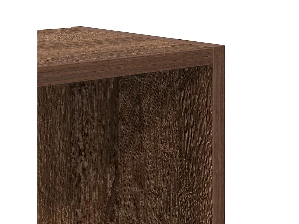 Bibliothèque chêne marron 31x24x52 cm bois d'ingénierie