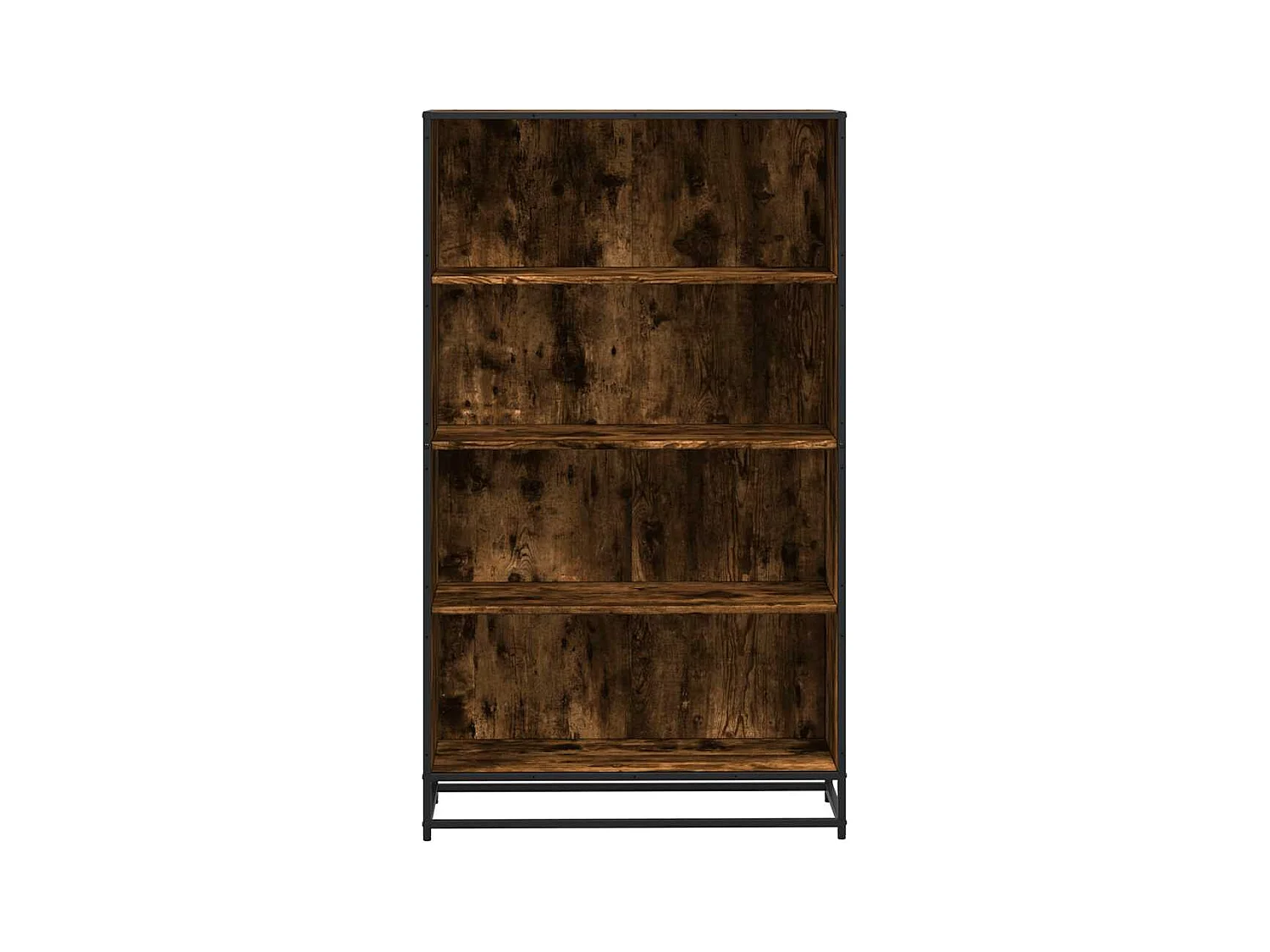 Bibliothèque chêne fumé 80,5x35x139 cm bois d'ingénierie