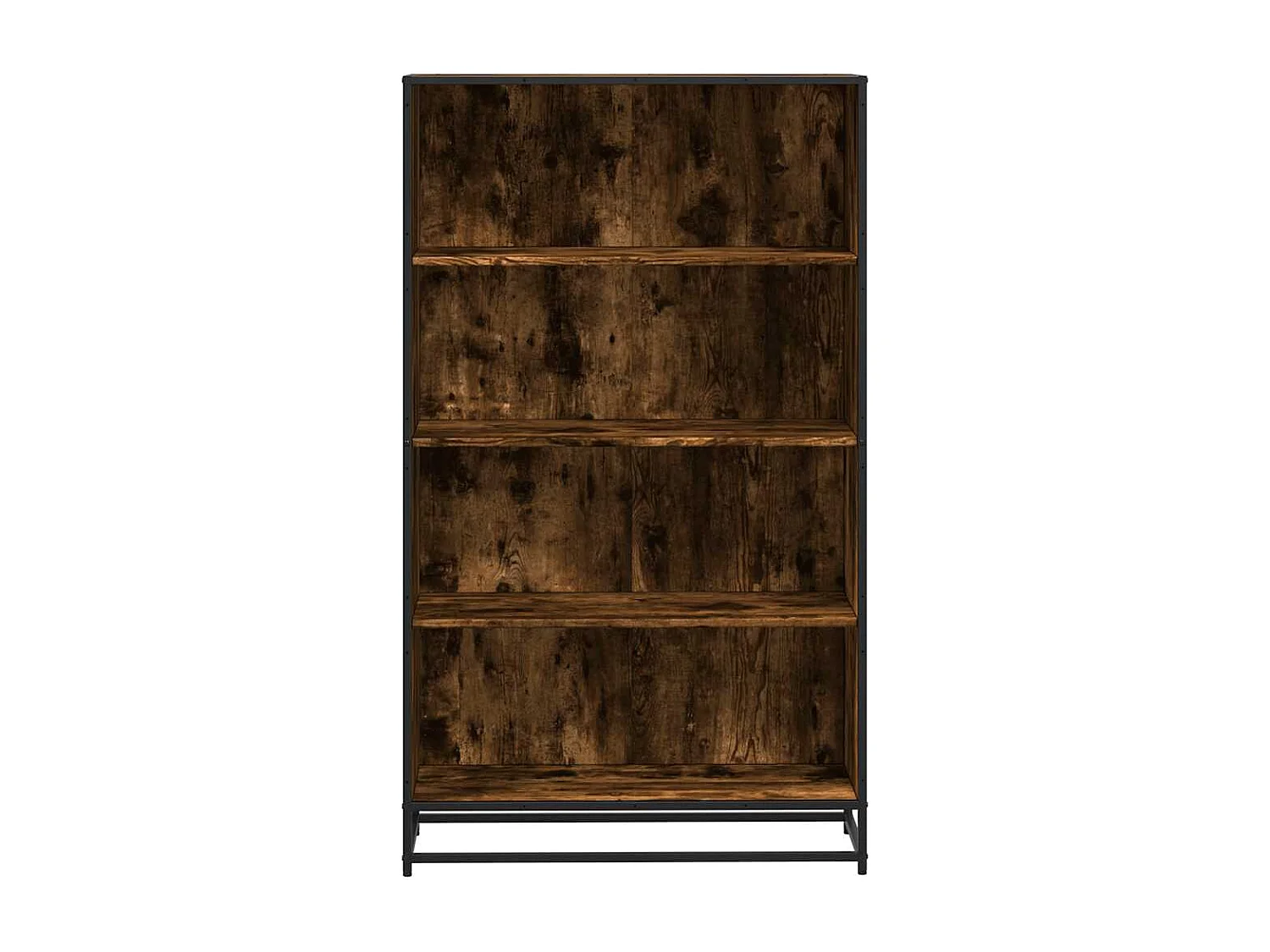 Bibliothèque chêne fumé 80,5x35x139 cm bois d'ingénierie