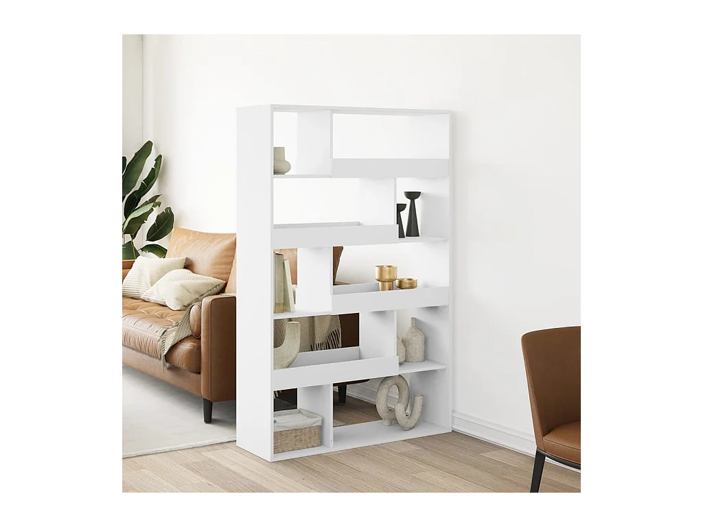 Bibliothèque / Cloison de séparation blanc 100x33x156,5 cm bois d'ingénierie