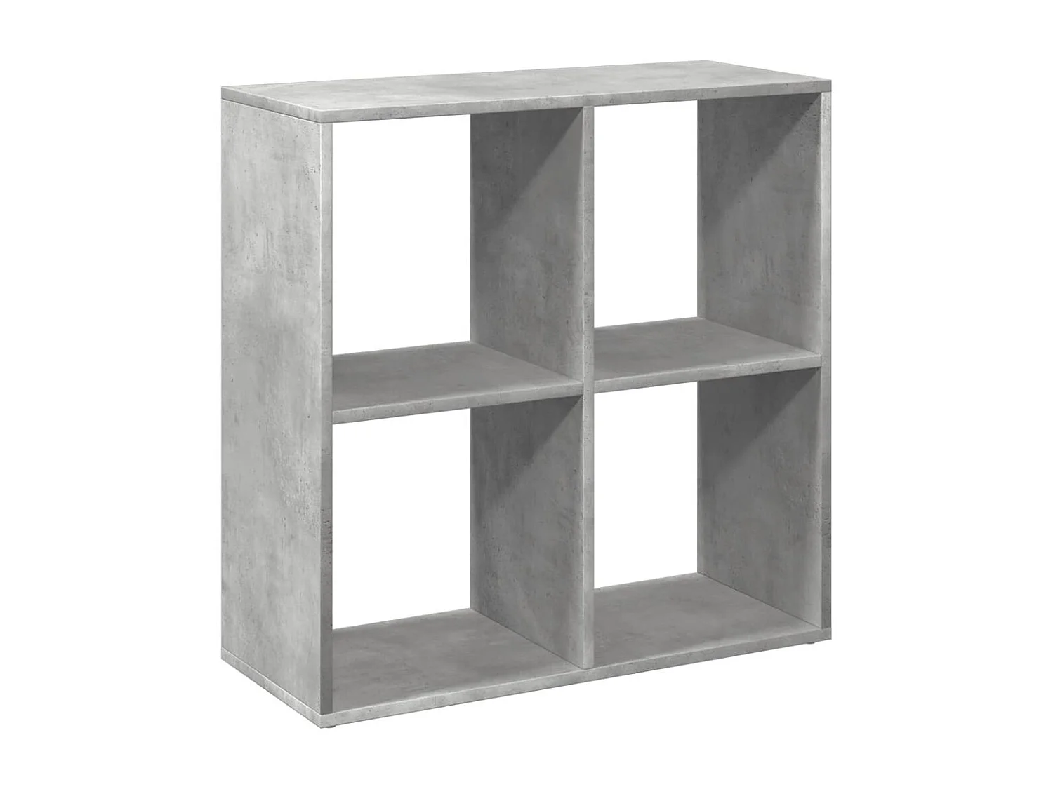 Bibliothèque séparatrice de pièce gris béton 69,5x29x69,5 cm