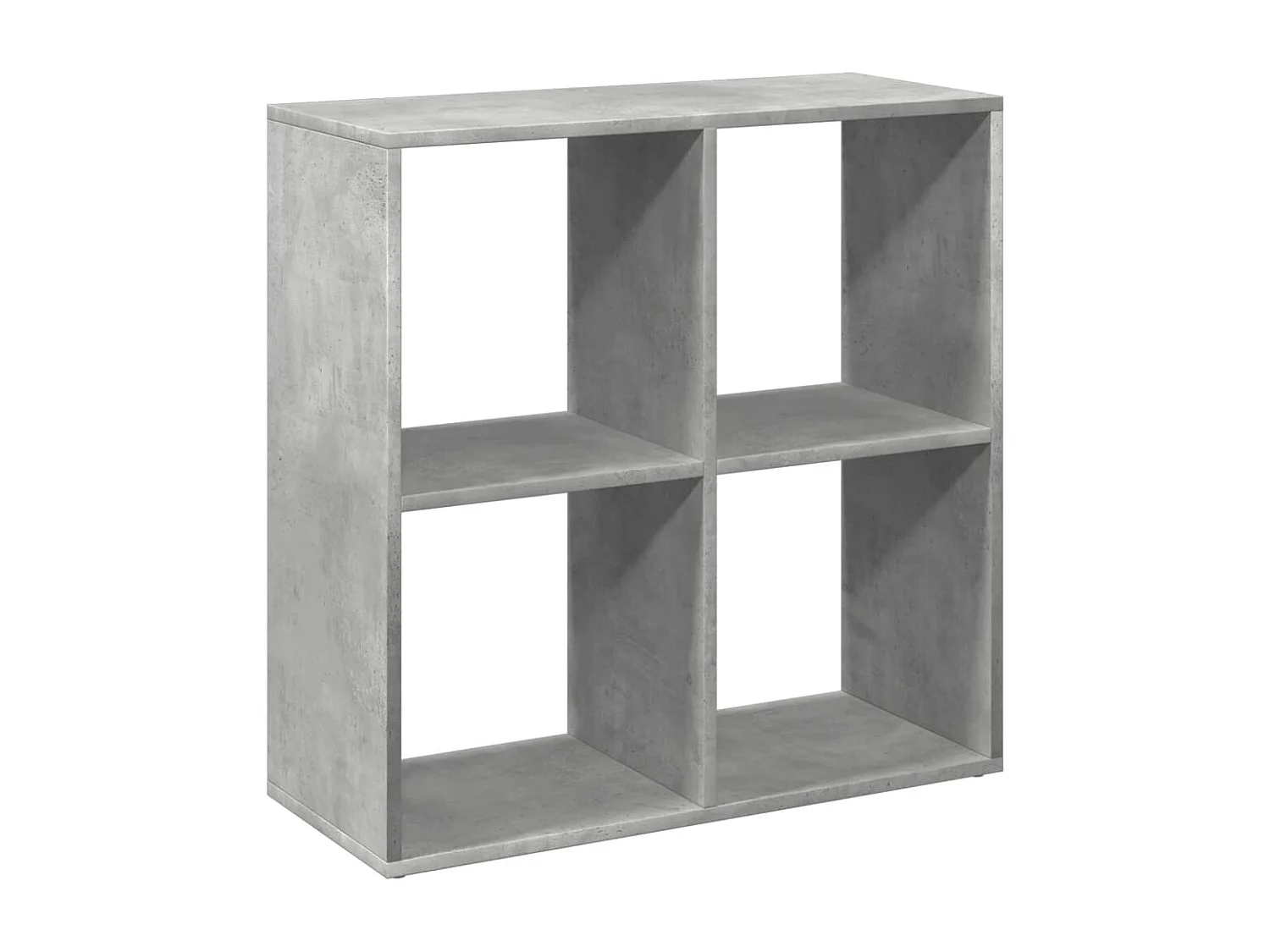 Bibliothèque séparatrice de pièce gris béton 69,5x29x69,5 cm