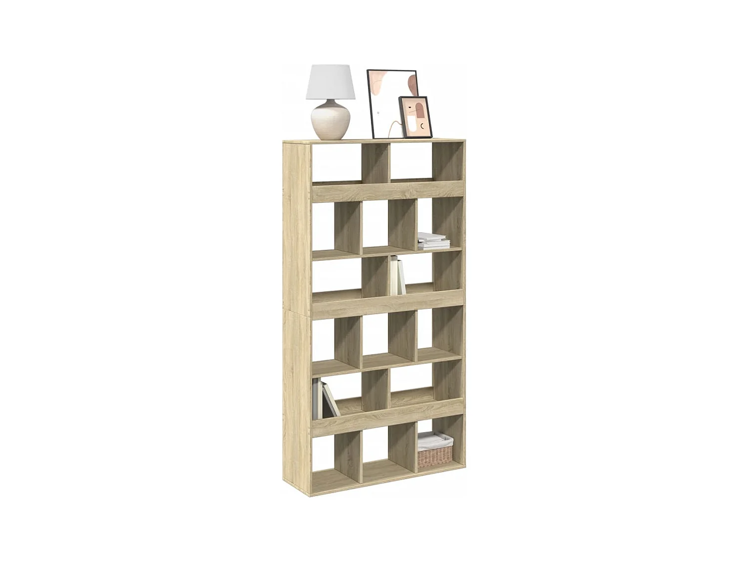 Estantería de madera de ingeniería roble Sonoma 100x33x187,5 cm