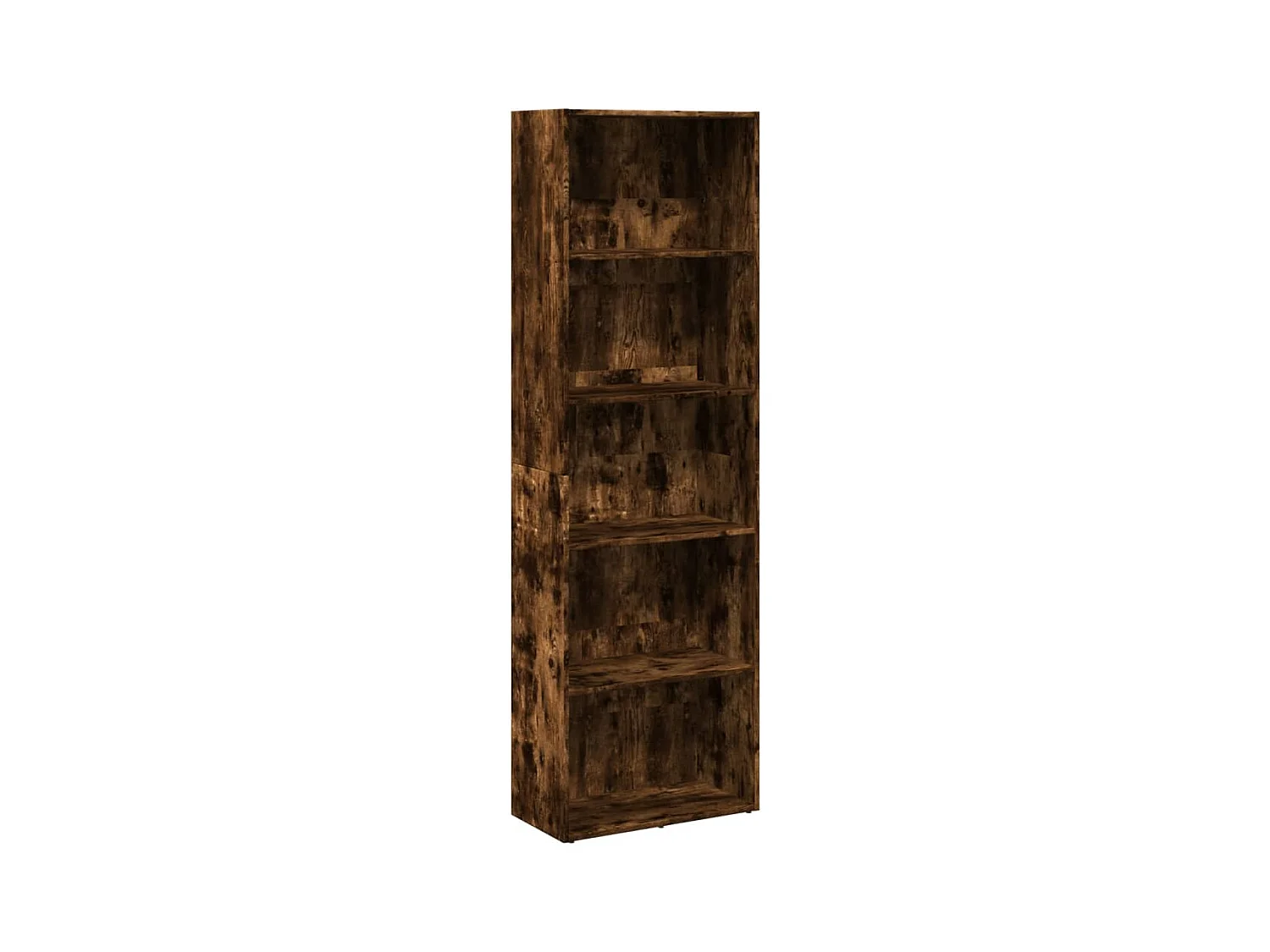 Bibliothèque chêne fumé 60x30x189 cm bois d'ingénierie
