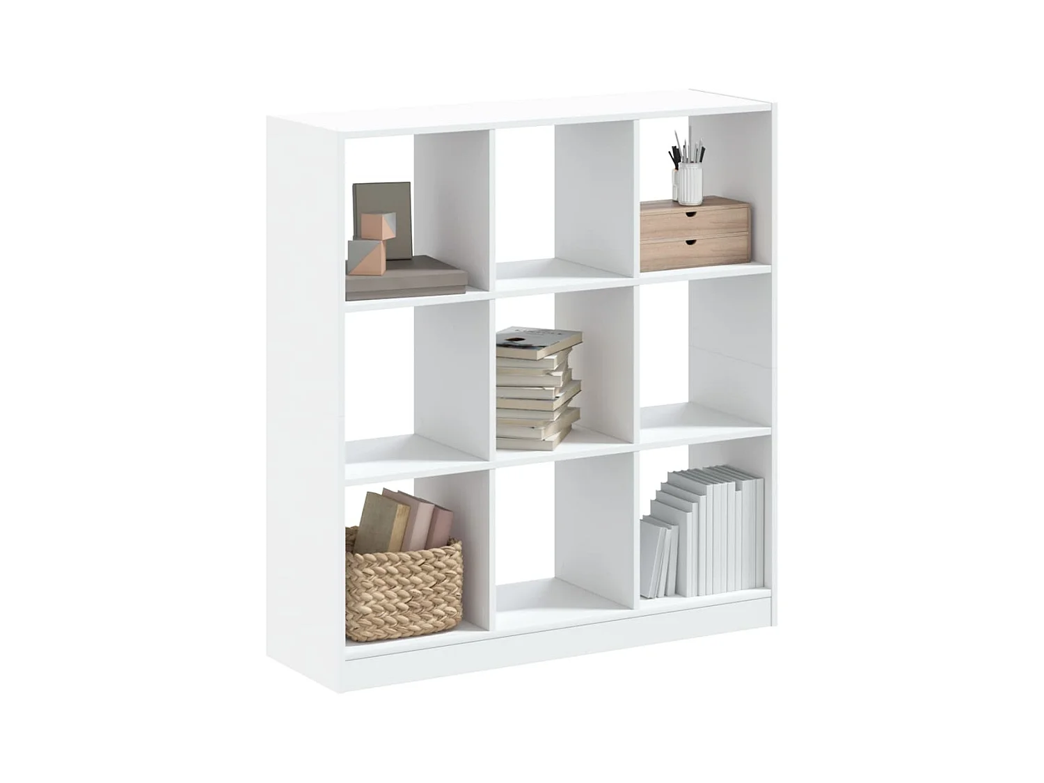 Bibliothèque blanc 102x32x108 cm bois d'ingénierie