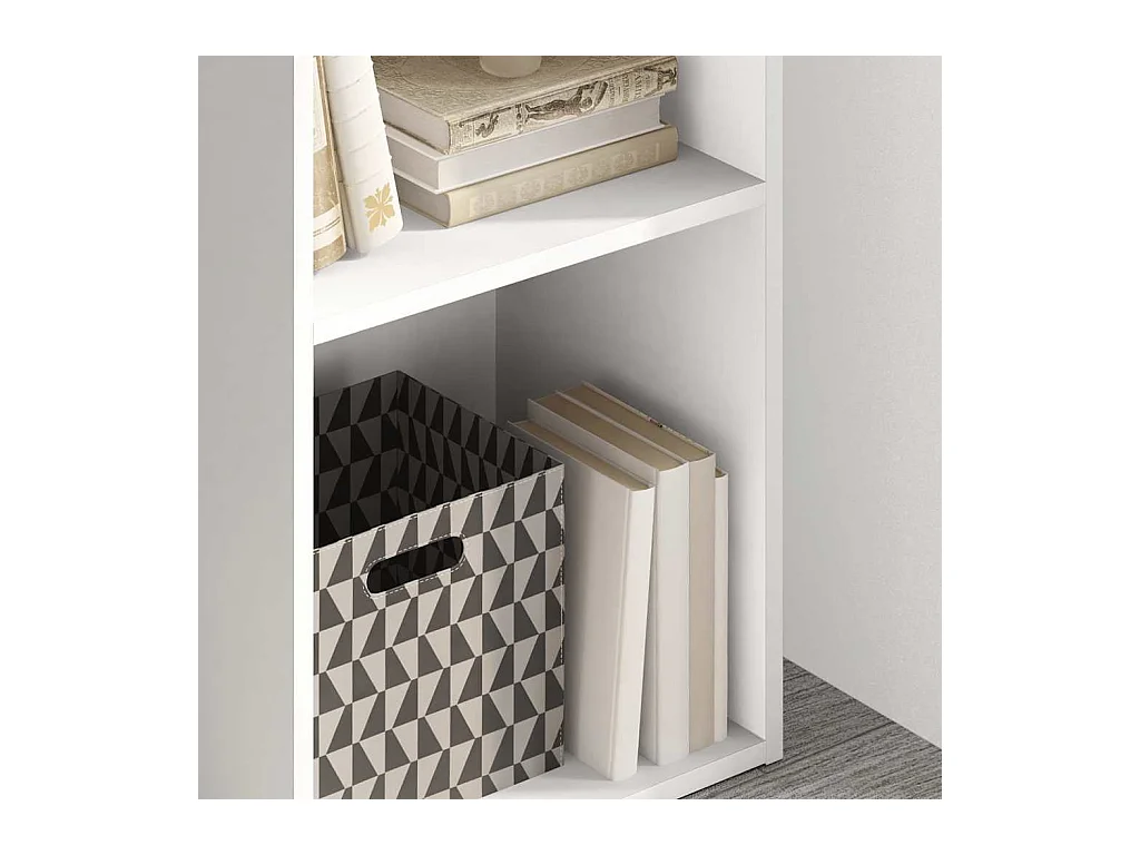 Bibliothèque blanc 40x30x76,5 cm bois d'ingénierie