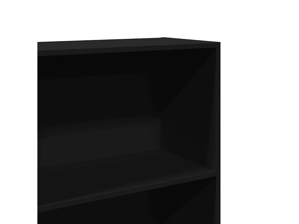 Bibliothèque noir 60x30x189 cm bois d'ingénierie