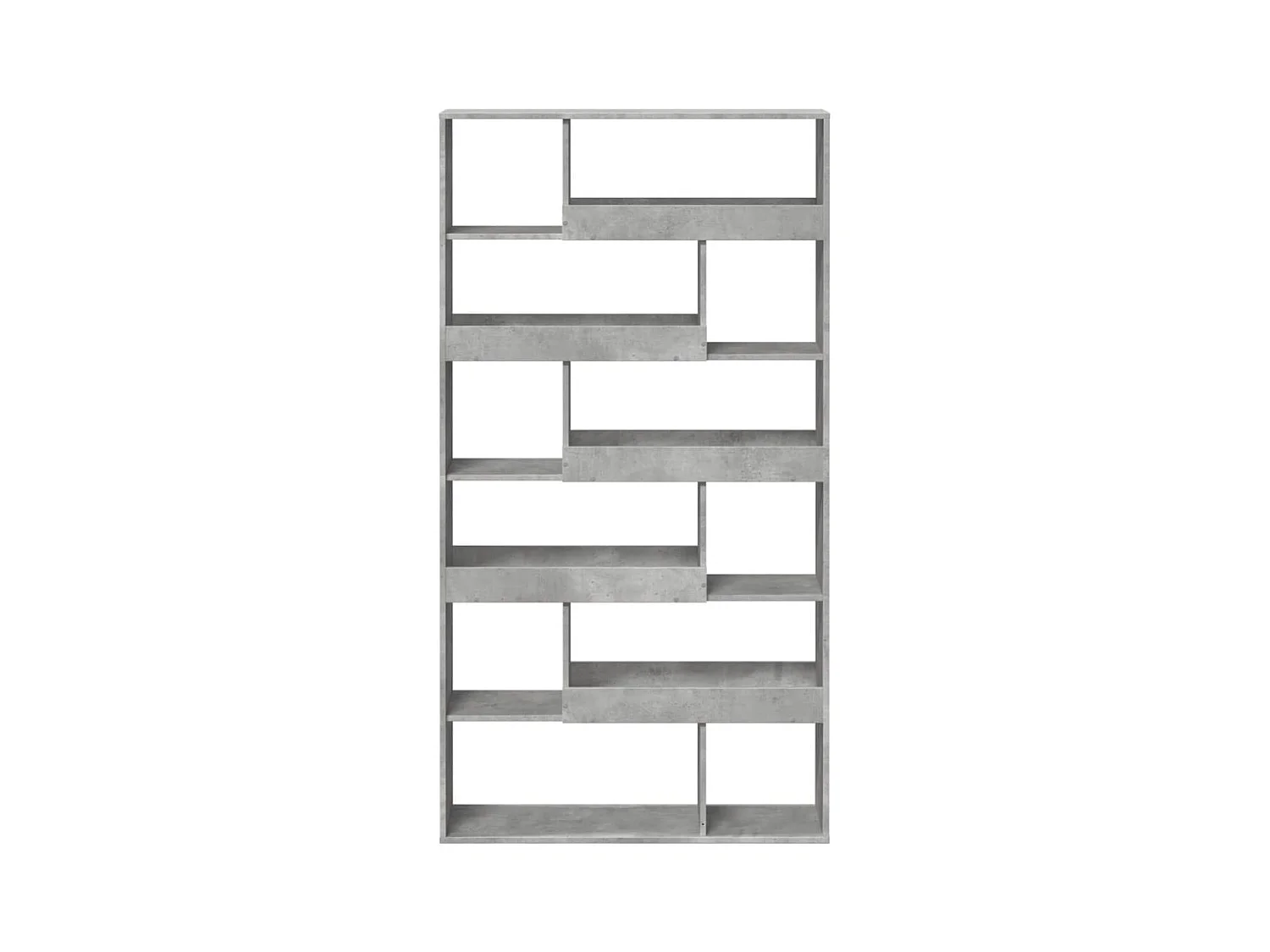 Bibliothèque / Cloison de séparation gris béton bois d'ingénierie