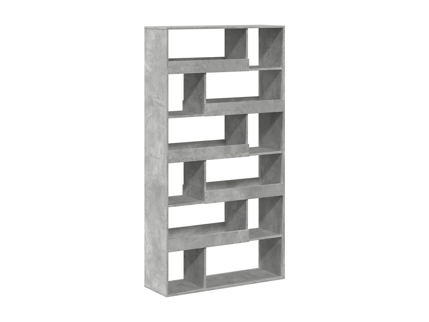 Bibliothèque / Cloison de séparation gris béton bois d'ingénierie