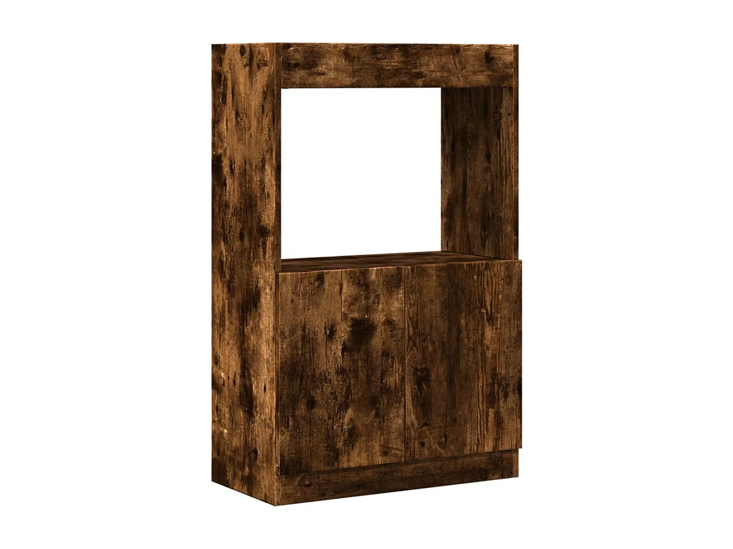 Bibliothèque chêne fumé 63x33x100 cm bois d'ingénierie